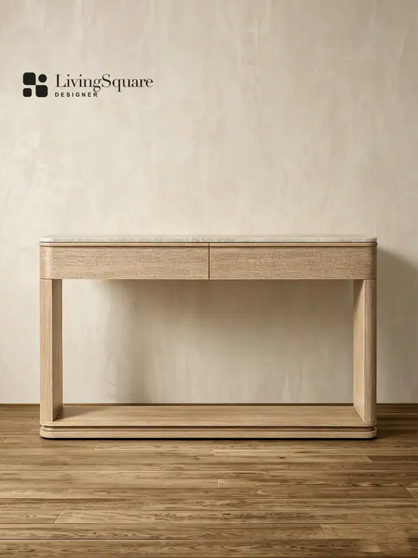 Wabi-Sabi-Inspired Storage Console Table — product image 3