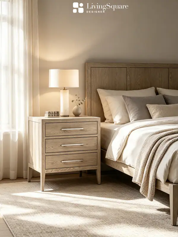 French-Inspired Storage Bedside Table — product image 1
