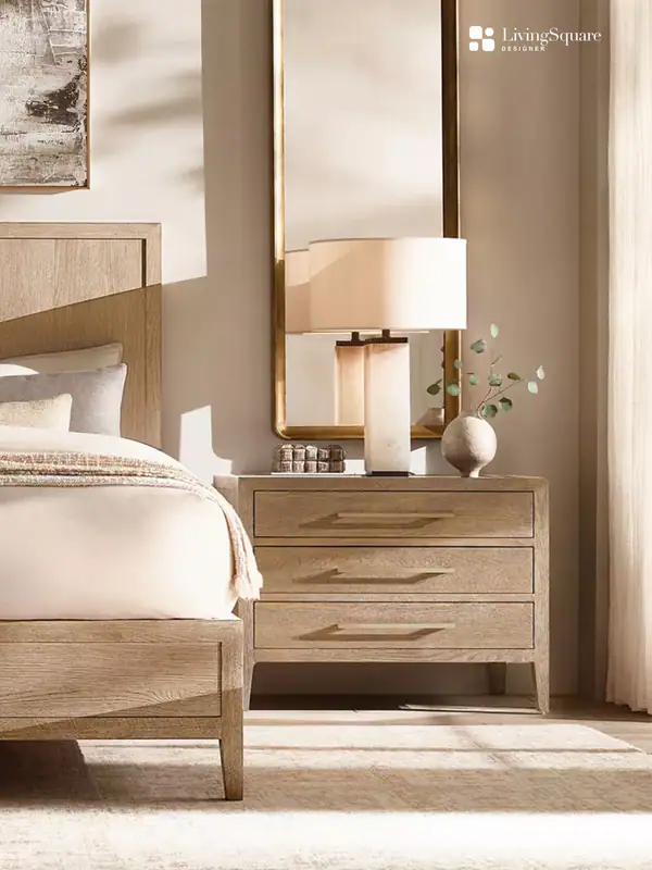 French-Inspired Storage Bedside Table — product image 2