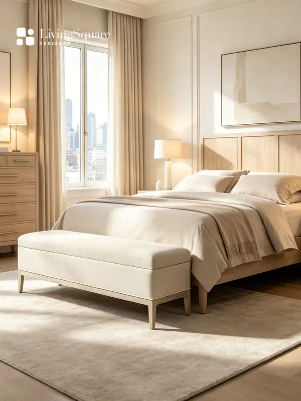 Vintage-Inspired Storage Bedroom Bench — product image 1