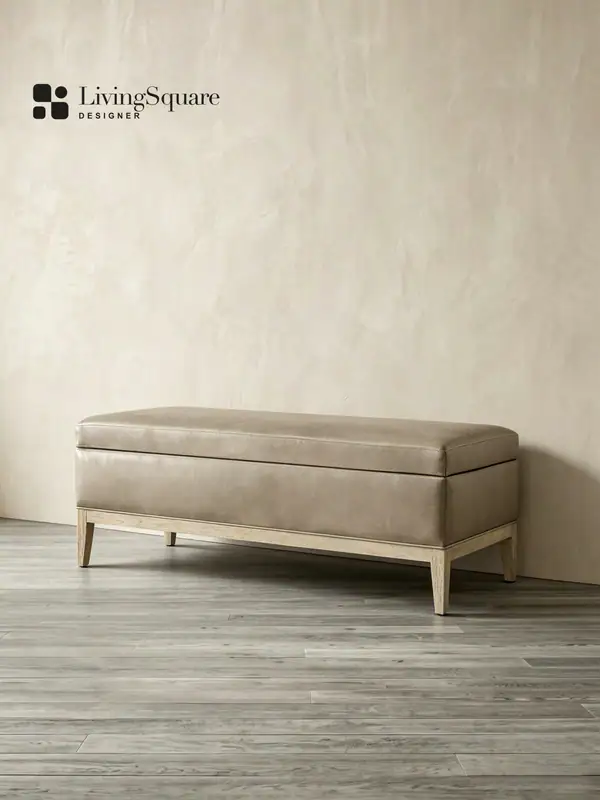 Wabi-Sabi-Inspired Storage Entryway Bench — product image 1