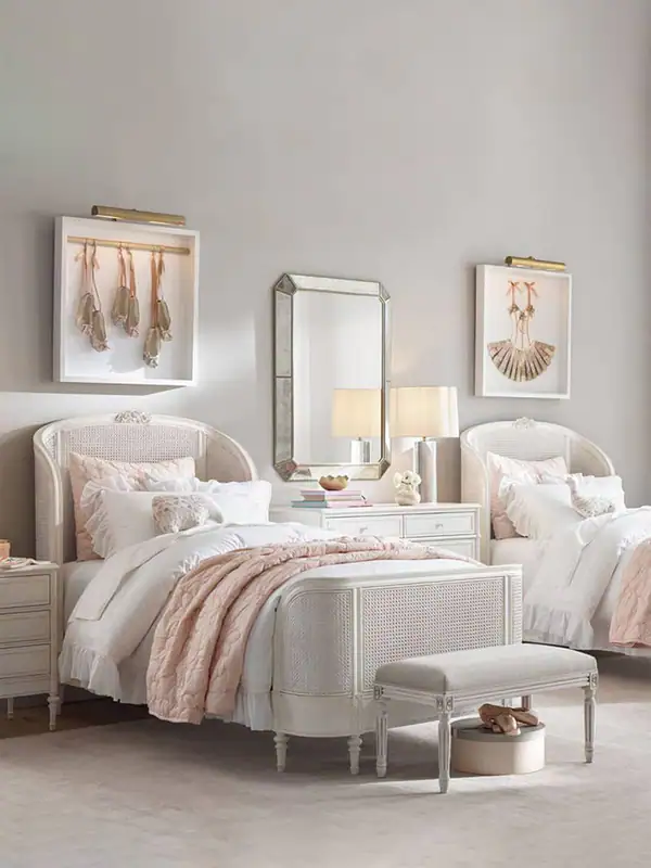 French-Inspired Solid Wood Bed — product image 1