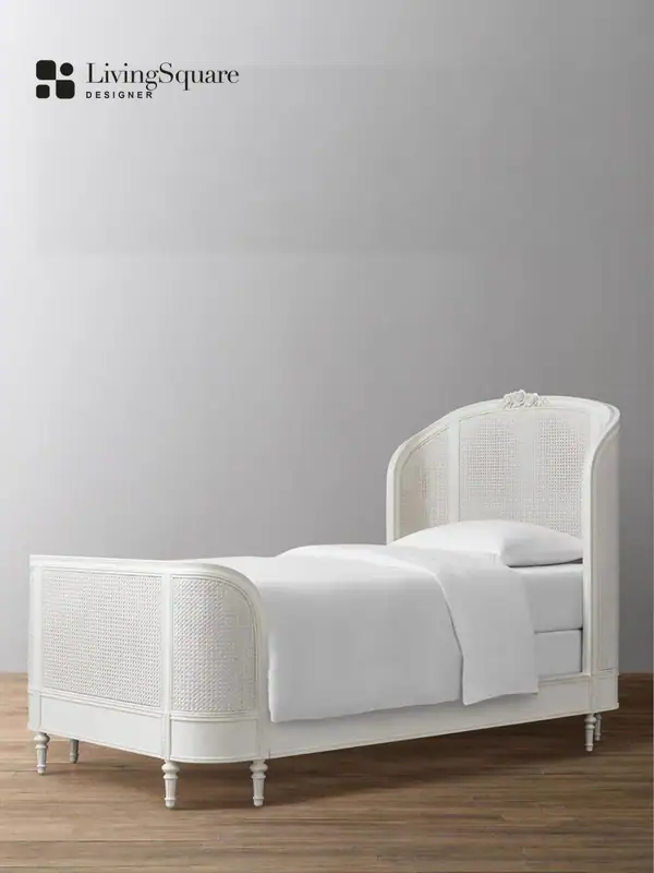 French-Inspired Solid Wood Bed — product image 2