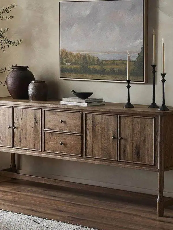 Vintage-Inspired Solid Wood Storage Sideboard — product image 2